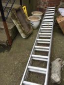 A set of aluminium property ladders