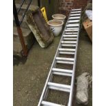 A set of aluminium property ladders