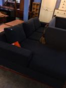 A 'Dwell' left hand corner sofa bed