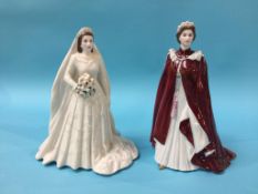 Two Royal Worcester figures, Queen Elizabeth II