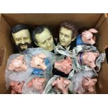 A quantity of Wade Nat West pigs and the Three Tenors busts