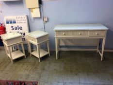 A John Lewis dressing table and bedside cabinets