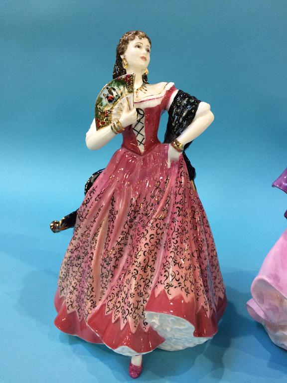 Two Royal Doulton figures and a Coalport figure (3) - Image 4 of 5