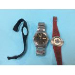 A gents stainless steel wristwatch and a ladies Omega Geneve Dynamic wristwatch