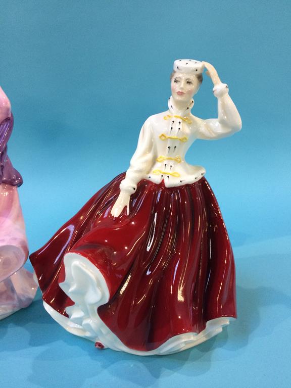 Two Royal Doulton figures and a Coalport figure (3) - Image 2 of 5