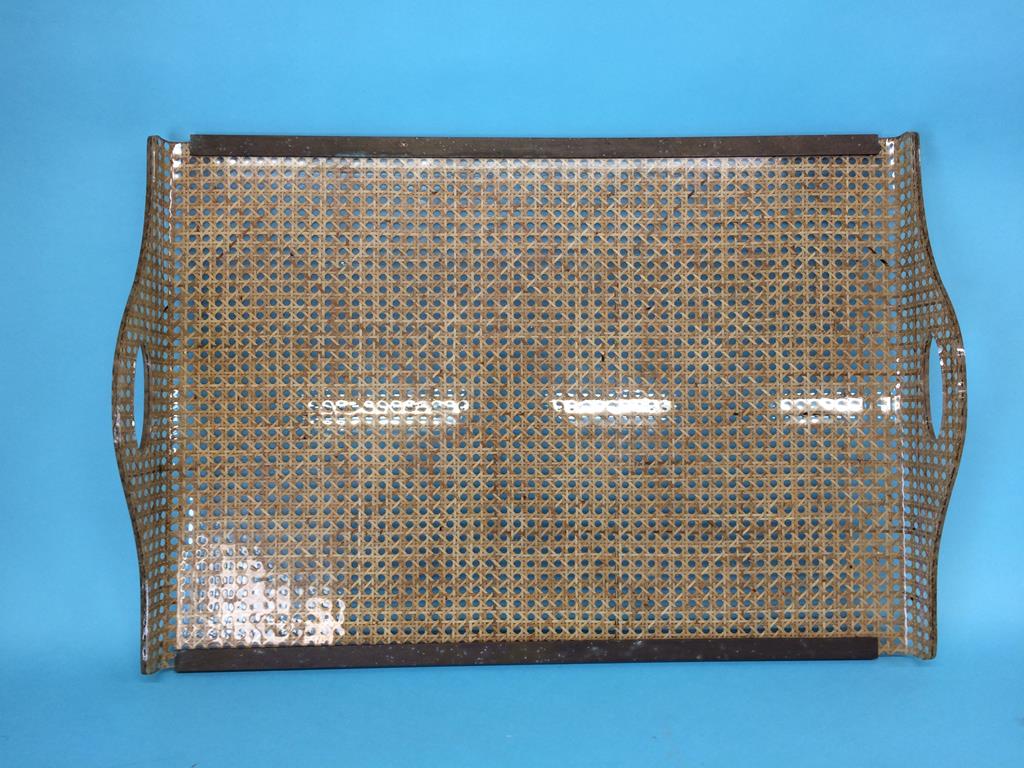 A Christian Dior lucite and rattan serving tray - Image 2 of 2