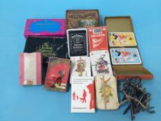 A box of assorted, to include antique keys etc.