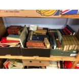 Three boxes of books