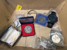 Various coins and silver jewellery etc.