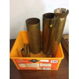 A quantity of brass shell cases
