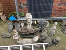 A quantity of garden ornaments