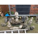 A quantity of garden ornaments