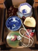 A tray of assorted, to include a Royal Doulton Toby jug etc.