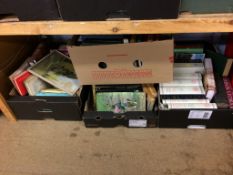 Four boxes of books