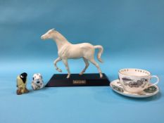 A Beswick horse and Royal Crown Derby mouse etc.