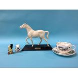 A Beswick horse and Royal Crown Derby mouse etc.