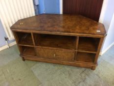 A good quality walnut corner TV stand