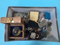 A box of assorted, to include jewellery and coins etc.