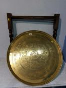 A brass top occasional table