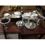 Various plated wine coolers etc.