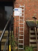 A pair of aluminium property ladders