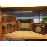 Three Deco radios