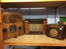 Three Deco radios