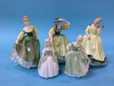 Five Royal Doulton figures