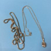 Two 9ct gold chains, 11 grams