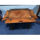 A mahogany Butler's tray and stand. 68cm wide