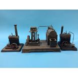 Three tinplate model engines