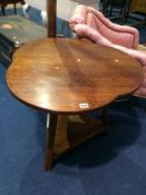 An oak Cricket table