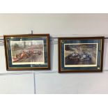 Two limited edition signed Alan Fearnley prints, 'Alesi-Ferrari 105' and 'Wet and Dry'