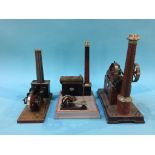 Three tinplate model engines