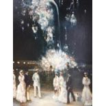 Sebastian, oil on canvas, signed, 'Firework Display', 75cm x 60cm