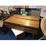 An Avalon teak dressing table and stool