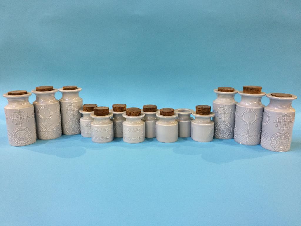 A collection of Portmeirion 'Totem' storage jars (14)