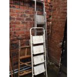 Three pairs of step ladders