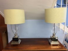 A pair of modern table lamps