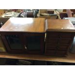 Two mahogany table cabinets