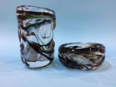Two pieces of Whitefriars glass