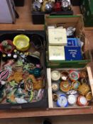 Three boxes of assorted including Bretby and Royal Doulton etc.
