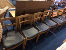 A set of six dining chairs