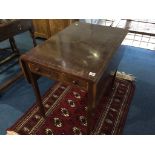 A late 19th century mahogany single drawer Pembroke table