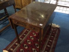 A late 19th century mahogany single drawer Pembroke table