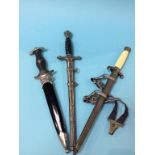 Three reproduction German daggers