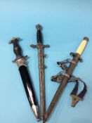 Three reproduction German daggers