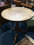 An oak tripod table