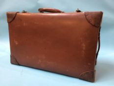 A World War II era German leather suitcase