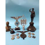 A collection of reproduction German World War II figures and busts etc.